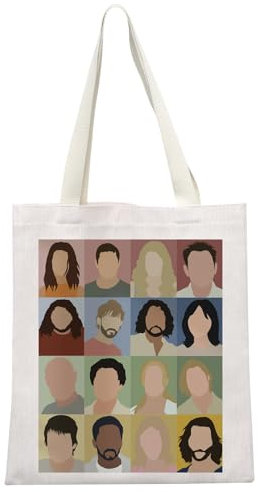 MYSOMY Bolsa de mano de personajes de programa de televisión, regalo de iniciativa Dharma para fanáticos perdidos, bolsa de hombro inspirada en personajes perdidos, regalo para fanáticos del programa
