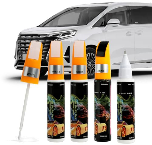 SopwMap 3 Stück Lackstift Auto, Lackstift für Auto Kratzer, Auto Kratzer Reparatur Stift, Autokratzer Reparaturmittel Autolack Reparatur für Autos Reparaturwerkzeug, 40ml(Weiß,Schwarz)
