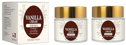 Feuchtigkeitscreme Gesicht mit Vanille, 50ml Vanille Gesichtscreme, Straffende Creme zur Hautpflege Gesicht und Körper, Für alle Hauttypen geeignet (2)