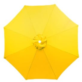 Sonnenschirm Ersatzbezug 3.5m/3.0m/2.8m/2.7m/2.5m/2.3m/2m 6/8 Streben, Sonnenschirm Stoff Uv Schutz 50 Windfest Strand Terrasse Garten Sonnenschirm Ersatzteile (300 cm 6 streben,Gelb)