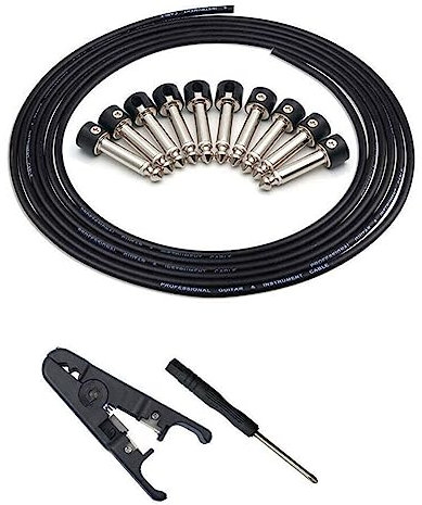 Fozriybefy LöTfreie Steckverbinder Design Gitarrenkabel Diy Guitar Pedal Patch Cable Kit