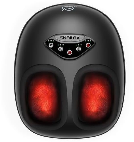 Snailax Shiatsu-Fußmassagegerät für Plantarfasziitis, tiefes Kneten, Kompression, Vibration, Geschenk für Männer und Frauen, passend für Größe bis zu 35,6 cm