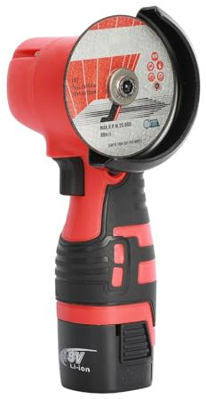 qorkhogr 18V Mini Electric Angle Grinder, Polishing Machine Cordless Cutter, Battery-Operated Low Noise, Cordless Angle Grinder for Tile Soft Metal Grinding Polishing UK