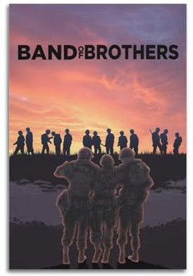ASDASDHBW Poster Band of Brothers, dekoratives Gemälde, Leinwand, Wandposter und Kunstdruck, modernes Familienschlafzimmer, 40 x 60 cm, 22 Stück