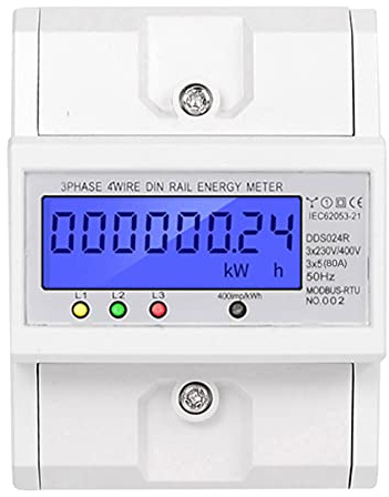 Energiemesser Elektronischer Wattmeter LCD -Hintergrundbeleuchtung zur Messung der Einphase -Leistungs -DIN -Schienenhalterung