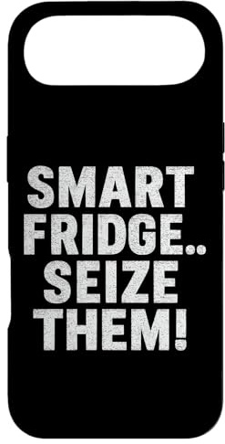 Smart Fridge Seize Them Absurd 80s Tech Humor Quote Case for iPhone Air