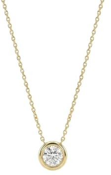 Suzan Gold® 375 Echtgold Halskette für Damen mit rundem Zirkonia Kreis-Anhänger filigran elegant wasserfest hypoallergen – Aureline Circle – zeitloser Goldschmuck als stilvolles Geschenk