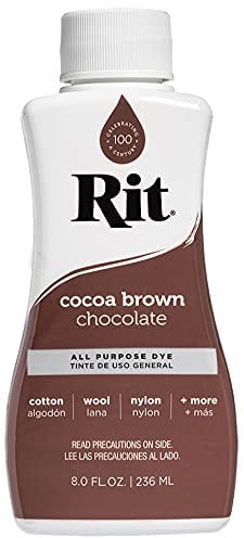 Rit Dye Liquid Stoff Dye, Cocoa Brown, 236ml