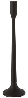 J-Line Kerzenständer für Stabkerze in Matt Schwarz 41 cm hoch, Kerzenhalter im Industrial Design aus Metall als Tischdeko oder Boden Kerze, für Hochzeit und Home, groß