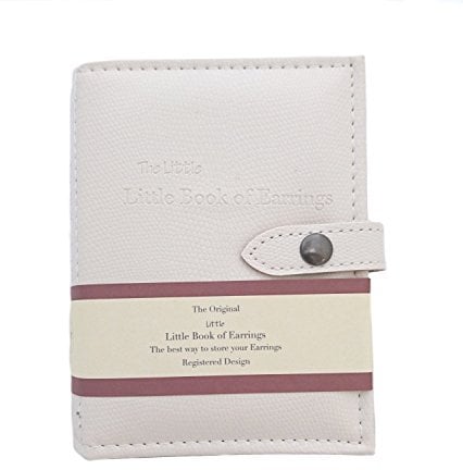 Little Little Book Of Earrings Storage - Small Mock Crocodile Ivory