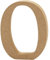 Creativ O MDF Buchstabe, braun, 13 x 2 cm