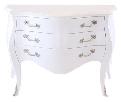 Casa Padrino Barock Kommode Weiß - Handgefertigt aus Massivholz- Limited Edition