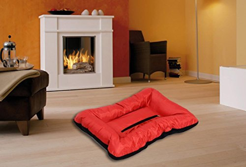 4myBaby GmbH Best for Pets Orthopädisches Hundebett Bello 5 Große Hundekissen Ortho-Medic VISCO Kissen (XL-90x70 cm, ROT-SCHWARZ)