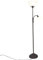 Qazqa - Landhaus I Vintage Klassische braune Stehlampe mit Leselampe – Dallas I Wohnzimmer I Deckenfluter - Stahl Rund I Länglich - LED geeignet E27