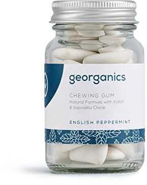 Georganics Peppermint Chewing Gum - 30 Pieces - Cool & Refreshing Flavour - Gentle on Sensitive Teeth - Sugar Free - Ideal for Daily Usage - Natural Ingredients