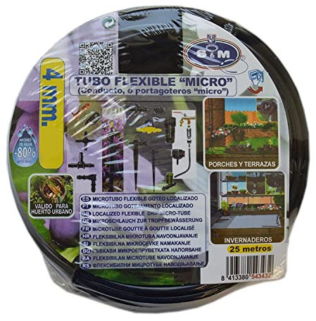 S&M 543432 Microtubo Flexible 4 mm x 25 m Microgoteo