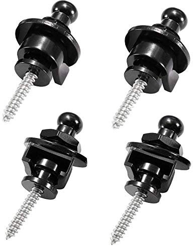 Gasea 4pcs Guitar Strap Locks and Buttons Quick Release Security Straplocks for Electric Acoustic Guitar Replacement