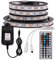 GQL 12V RGB LED Strip Lights 2m, 5050 120LEDs Strips Self Adhesive Tape, 44 Key Remote IR Controller + Power Supply Rope Light Kit- Not Waterproof