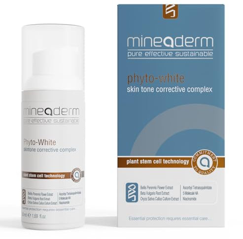 Mineaderm PHYTO-WHITE Anti-Pigmentflecken Creme mit Vitamin C & Niacinamid – Hautton-Korrektur für gleichmäßigen Teint – Feuchtigkeitsspendende Anti-Aging Gesichtscreme – 50 ml