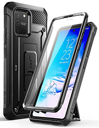 SUPCASE Unicorn Beetle Pro Series Schutzhülle für Galaxy S10 Lite, doppellagig, robust, mit integriertem Displayschutz (Version 2020), Schwarz