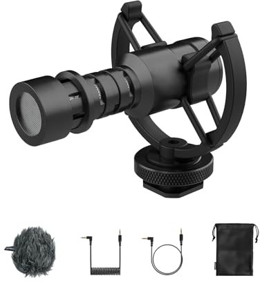 SYNCO Video Mikrofon, M1S Externes Richtrohrmikrofon Cardioid Kamera Shotgun Mikrofon für DSLR Videokamera, Mikrofon-Kamera-Reflektierend-DSLR-Externe (M1S)