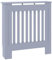 vidaXL Cubierta para Radiador, Armario de Pared para Calentador, Estante para Libros Adornos, Mueble Tapa de Calefacción de Salón, MDF Gris
