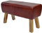 Echt Leder Sitzbank Vinod 78x35x46 cm (Breite/Tiefe/Höhe) braun aus Massivholz & Echtleder | Turnbock-Design Turnbank modern | eine Kult Polsterbank | HH4210