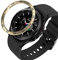 Dkings Lünette Ring Kompatibel mit Samsung Galaxy Watch 4 Classic 46mm, Smartwatch Styling Ring Klebend Abdeck Kratzfest Edelstahl Schutz für Galaxy Watch 4 Classic 46mm (Gold)