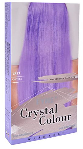 FYNE Crystal Color – semi-permanente Haarfarbe (Lila (Pastell) – Ametrin | Semi permanente Haarfarbe | Schöne und einfache Haarfarbe für Frauen | Integrierte Conditioner-Formel, gesünderes, glänzendes