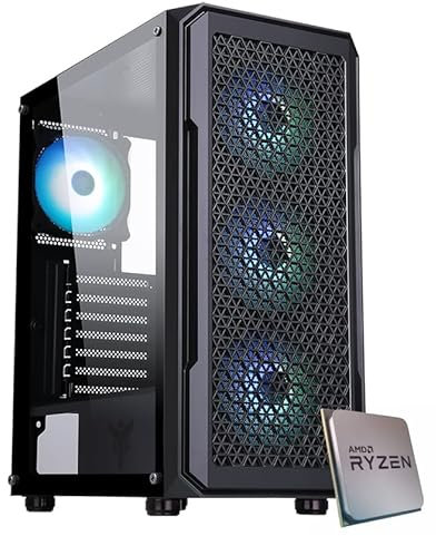 EMCA4 Computer Gaming PC Assemblato RYZEN 7 5700G 4,40Ghz - RX VEGA - RAM 16GB DDR4 3000Mhz - SSD M.2 512GB nvme - Windows 11 Professional RGB
