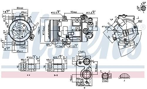 NISSENS Compressore aria condizionata 890420 508 SW I (8E_)