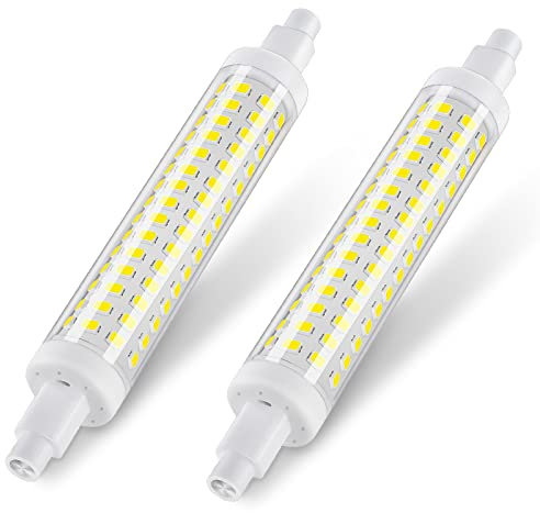 DiCUNO R7s LED 118mm, LED Stablampe 8.5W Kaltweiß 6000K, Ersetzt 75W Halogenlampe, 1000lm, LED-Röhre für Deckenfluter, Leselampen, 360°Abstrahlwinkel, Nicht Dimmbar, 230V, 2er-Pack