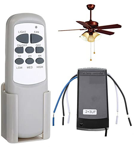 EZSDY Universal Wireless Ceiling Fan Remote Control kit with 3 Speeds and 3 Timing Setting Fan Pendant lamp Remote Controller Transmitter and Receiver for Home Office Hotel