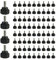 100PCS M4 x 10 mm Carbon Steel Threaded Knurled Thumbscrew, Monitor Mounting Screws Black Round Clamping Screws Grip Knobs Thumb Screw