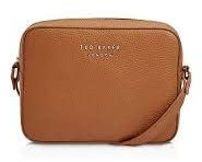 Ted Baker Debbi Soft Grain Branded Camera Bag in Tan Leather