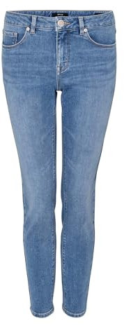 OPUS Damen Skinny | Skinny Jeans ELMA Ocean Blue Low Rise mit Stretch-Anteil Ocean Blue Washed, 42 L28