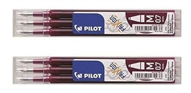 PILOT Frixion Ball BLS-FR7 Rollerball Refills Medium Tip Burgundy Pack of 2
