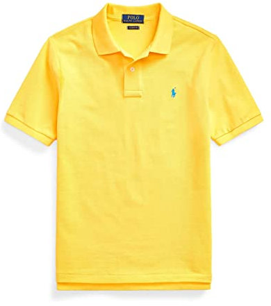 POLO RALPH LAUREN Big Boys Poloshirt aus Baumwoll-Mesh, Gelbflosse, XL