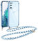 Vauki Handykette für Samsung Galaxy S20 FE 5G Hülle mit Band, Handyhülle mit Kette, Herz Motiv, Ultra Dünn Stoßfeste Aesthetic Case mit Kordel zum Umhängen für Samsung S20 FE 5G 6.5 Zoll, Blau