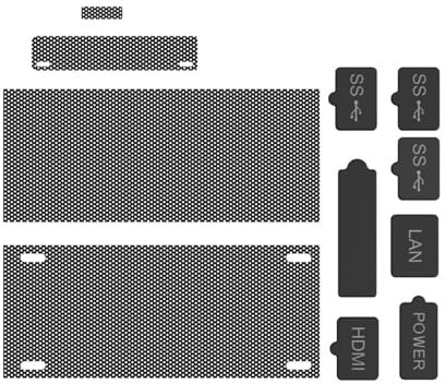 TNP Housse anti-poussière pour Xbox Series S - Filets de protection et bouchon jack en silicone anti-poussière - Protection contre la poussière et les rayures - Cache-ports pour console Xbox Series S