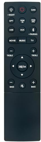 Télécommande de rechange pour barre de son TCL TS8132 Alto 8+ 3.1.2 canaux TS8212 TS8212-NA Alto 8+ 2.1.2 Channel Dolby Atmos et TS8111 TS8111-NA Alto 8i 2.1 Channel Dolby Atmos