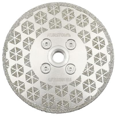 KURSTOL Disco Diamantato per Piastrelle - 115MM Dischi Diamantati Disco Diamantato Smerigliatrice Angelica con filettatura M14 per Tagliare Macinare di Ceramica Porcellanato Granito