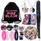 Merch Coffret Cadeau, avec Sac à Cordon de Serrage, Autocollants, Porte Bague de Téléphone, épingles, Bracelet, Cartes Lomo, Collier, Porte Clés, pour Fille Cadeau d'anniversaire Rose