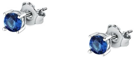 Morellato Orecchini Donna Argento 925% Riciclato, Zirconi Blu, Collezione Tesori - SAIW175