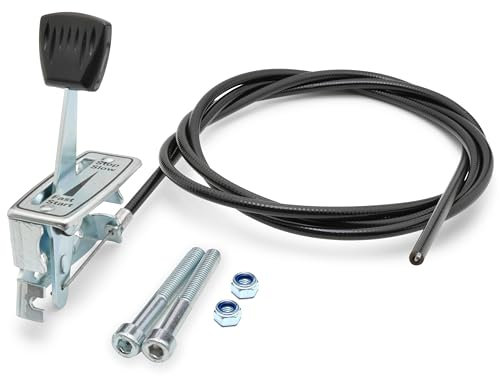 Easyboost Leva di comando acceleratore universale acciaio con cavo gas rigido raccordo Z per riparazione di tosaerba