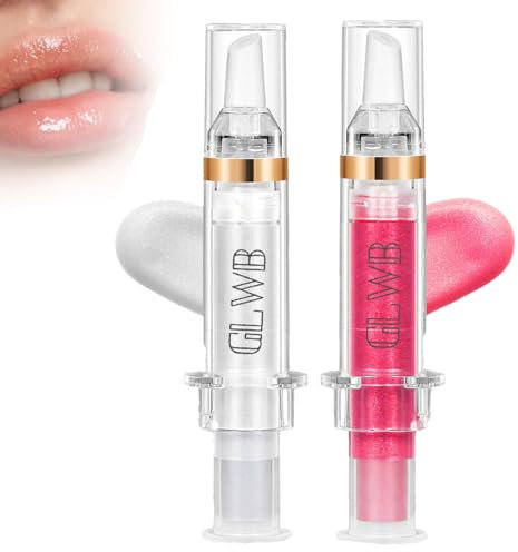 GLWB Lip Plumper, 2024 New GLWB Extreme Lip Plumper, Ultra-Hydrating Lip Plumping Booster with Chili Extract for Pouty Lips for Women, Say Bye to Frequent Touch-ups (1#+4#)