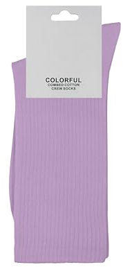 ZSUN Unisex Socken Herren und Damen Mehrfarbig Socken aus gekämmter Baumwolle Größe 38-42 Code 15558, Lavendel, 38-42