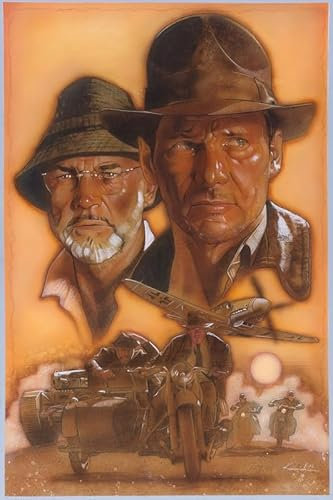 Indiana Jones und das Schicksal von Atlantis 4 A2 Poster auf Leinwand – Wandkunst, Heimdekoration, Filmposter, Leinwand, Film, Kino, Retro, Vintage, Kult, Klassik, Nostargic, Saga, moderner Nachdruck,