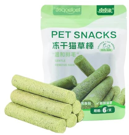 ZOUBAOQ 6Pcs Grass Teething Sticks,Chew Sticks For Cats Grass Sticks For Indoor and Cuddles Meow Grass Sticks Cats,