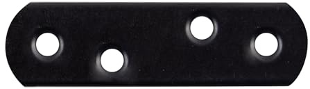 Alberts 824815 Flachverbinder - abger.Enden - schwarz - kunststoffbeschichtet - 19 x 57 x 1,5 mm | 100er Set